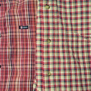 Chaps Mens LS Shirts LOT of 2 Size LARGE EUC